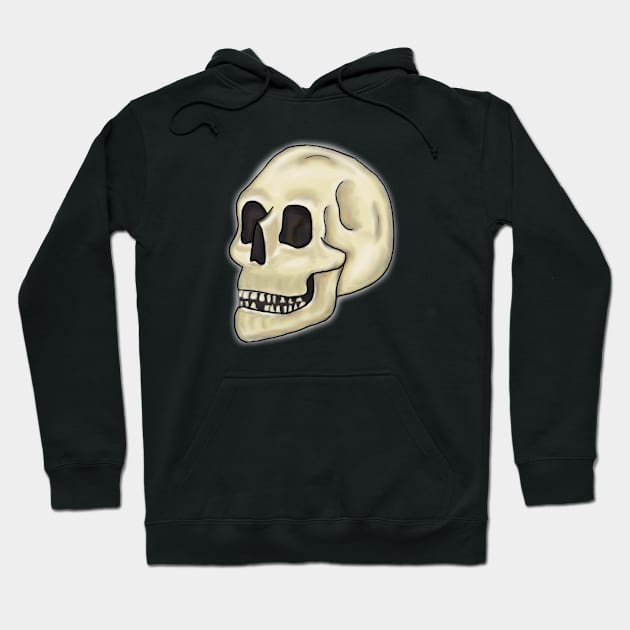 Skull Hoodie by tesiamarieart